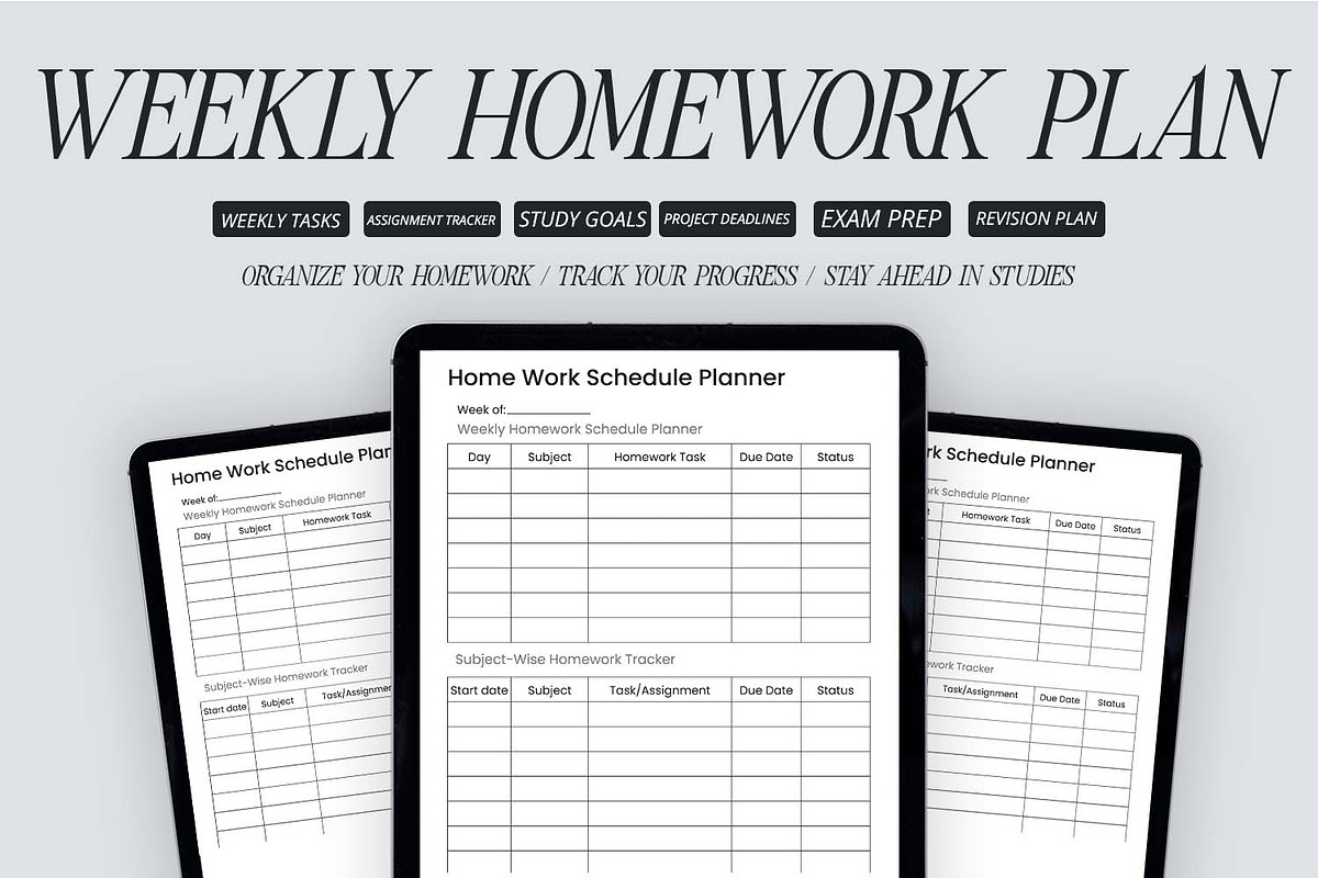 Minimal Homework Planner PDF preview 8