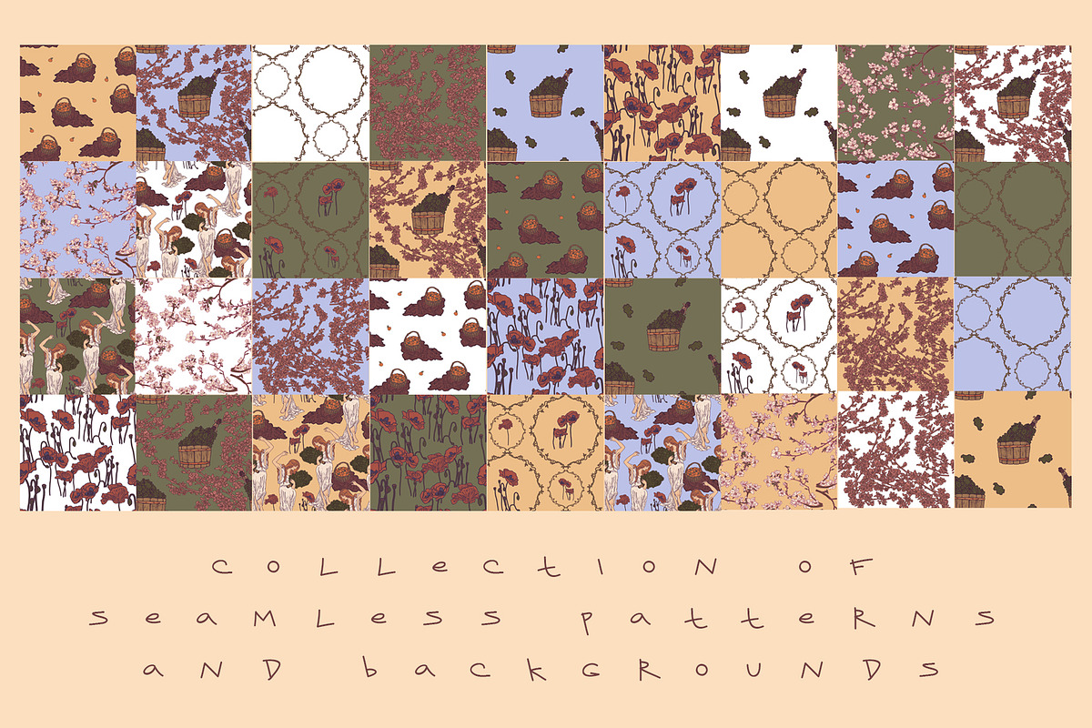 SPA floral set, a Pattern Graphic by Carpet Tapete Pretzel (Photo 2 of 9)
