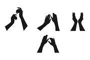 Big Set of Hand Silhouettes, a Person Illustration by PsychocheArt (Thumbnail 4 of 5)