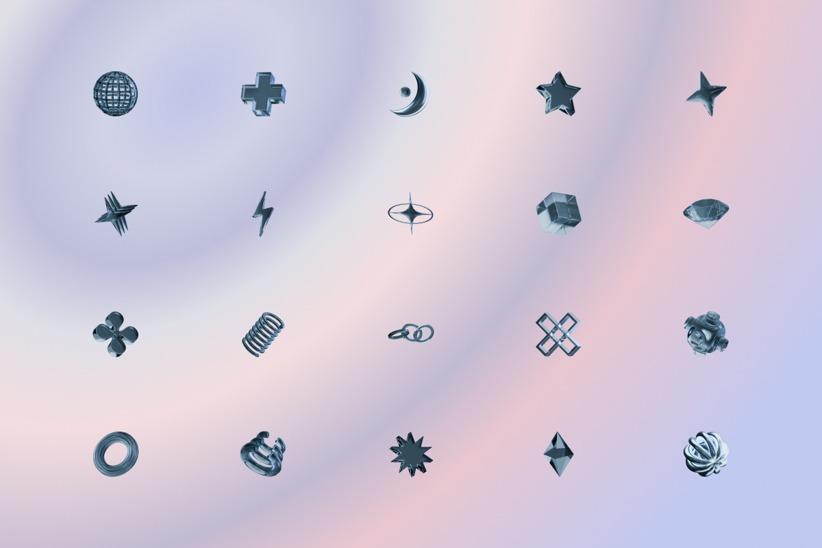 3D Y2K Objects Collection, an Object Graphic by Illustrava (Photo 4 of 7)