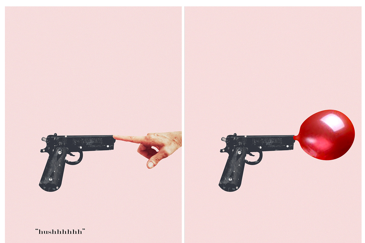 5 Gun Control Posters, an Illustration by CC CREATIVE CO