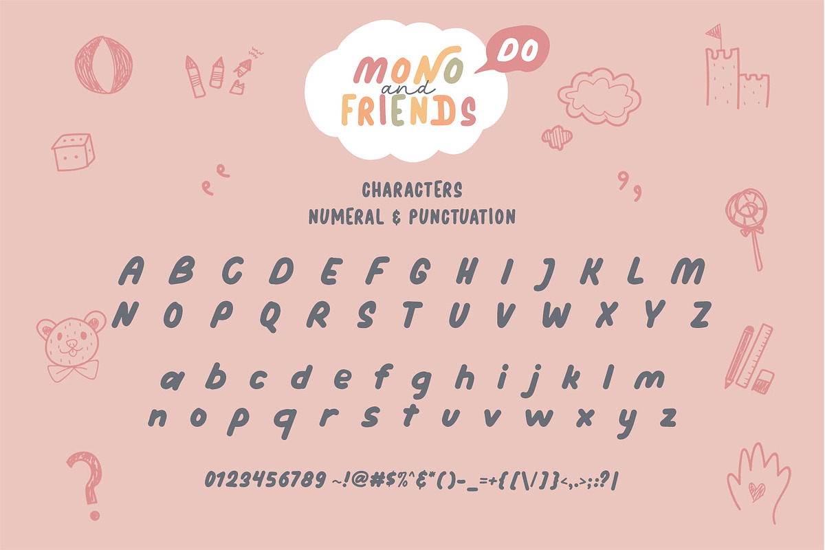 Mono and Friends, a Script Font by alit design (Photo 2 of 20)