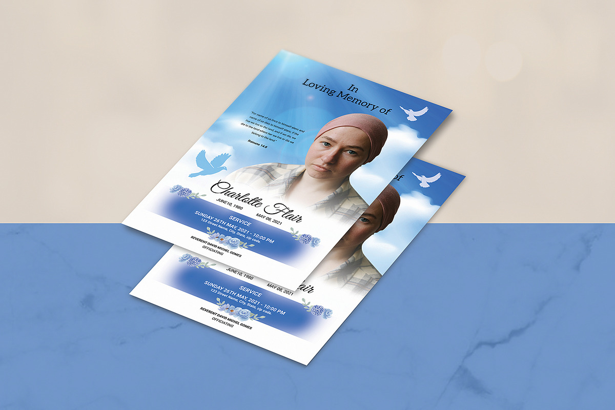 Funeral Announcement | Invitation, a Card Template by retrographix (Photo 3 of 4)