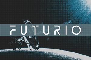 "Futurio" Futuristic Display Font