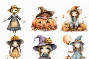 Halloween Scarecrow Girl Clipart, an Illustration by Craft Nest (Thumbnail 5 of 6)