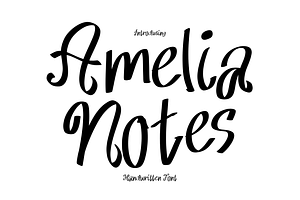 Amelia Notes is a handwritten font