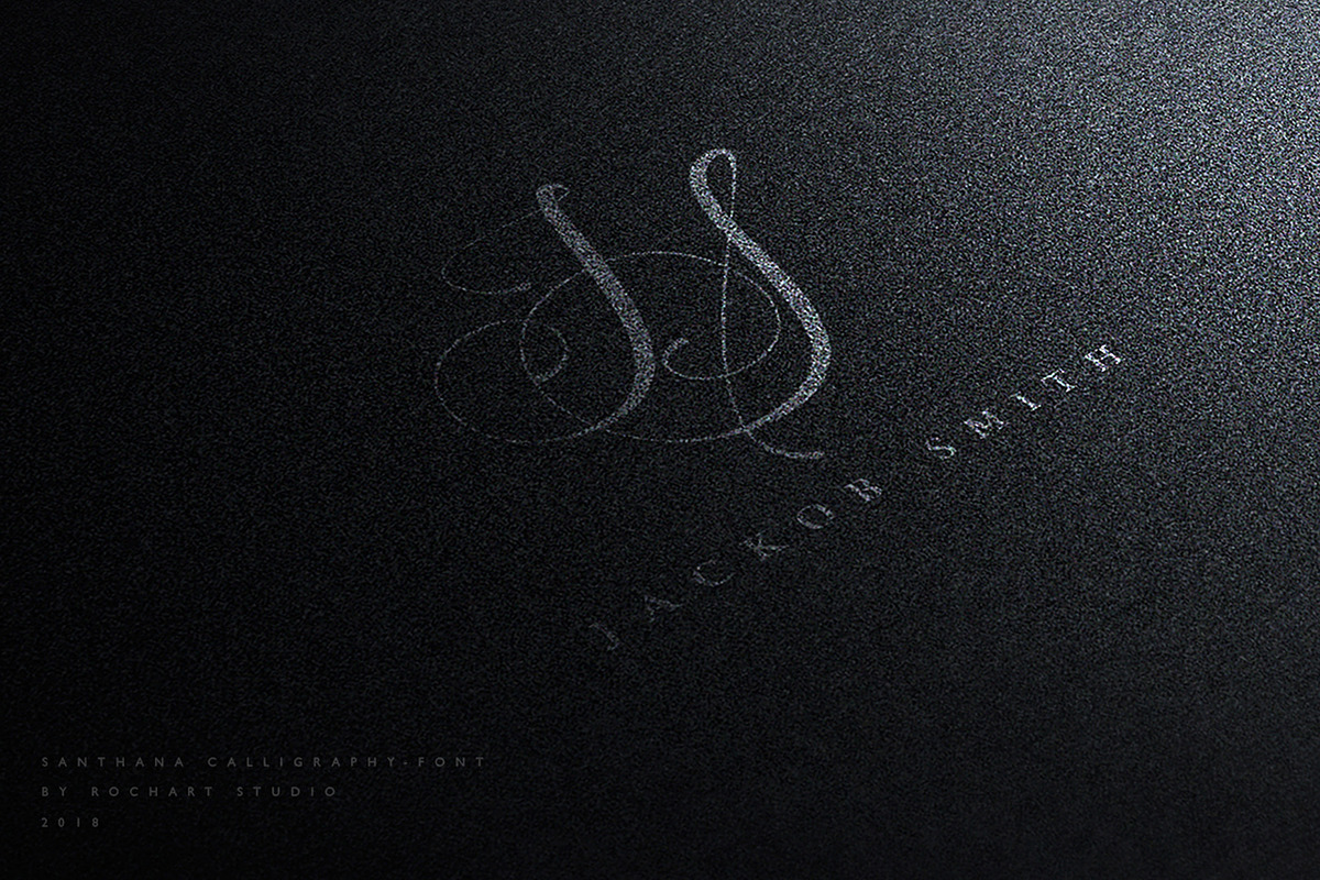 Santhana Calligraphy, a Script Font by Rochart (Photo 9 of 12)
