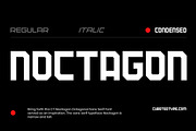Noctagon - Bold Octagonal Sans, a Sans Serif Font by CuratedType Studio (Thumbnail 1 of 4)