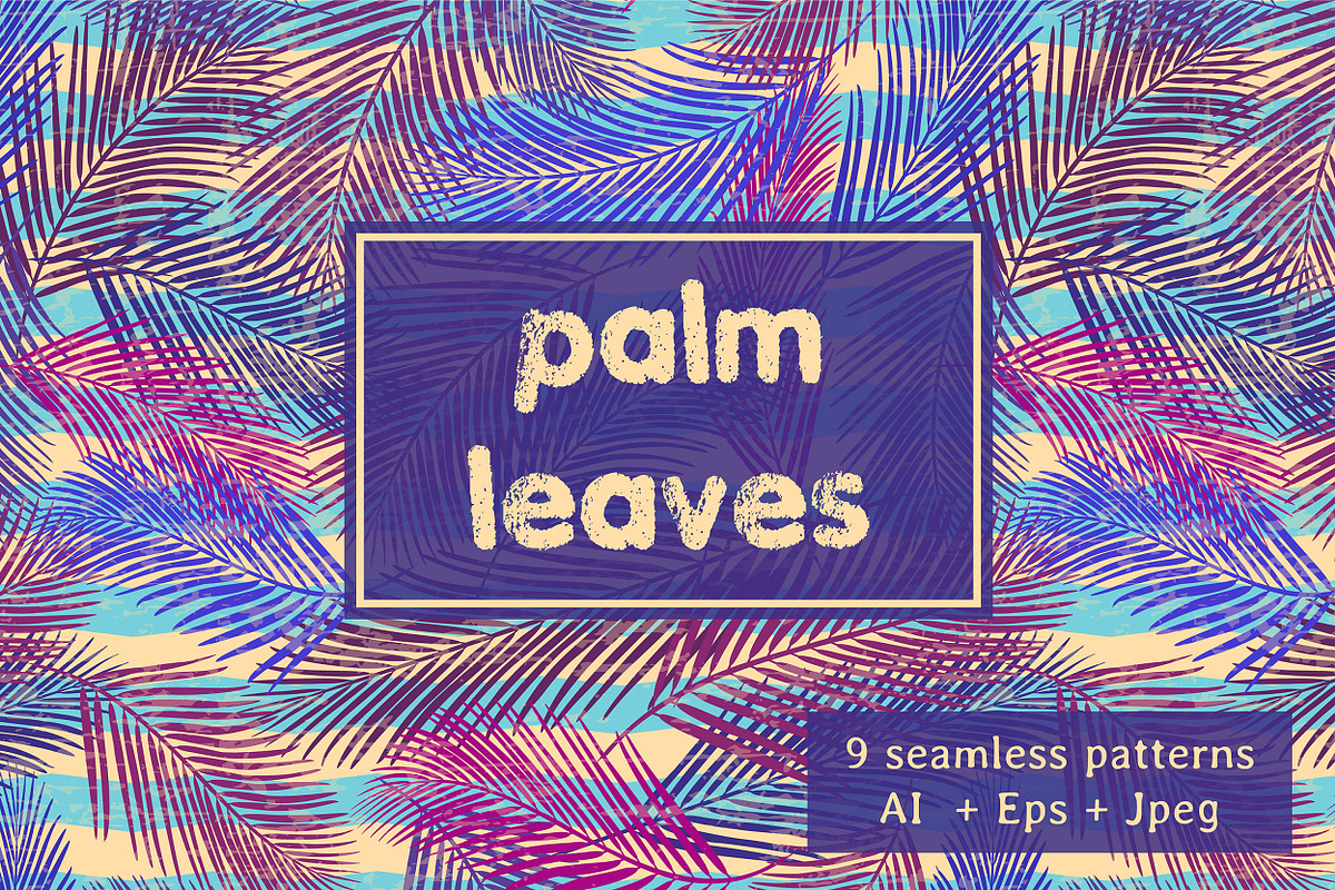 Palm leaves, a Pattern Graphic by Alla_Ri_Shop (Photo 1 of 6)