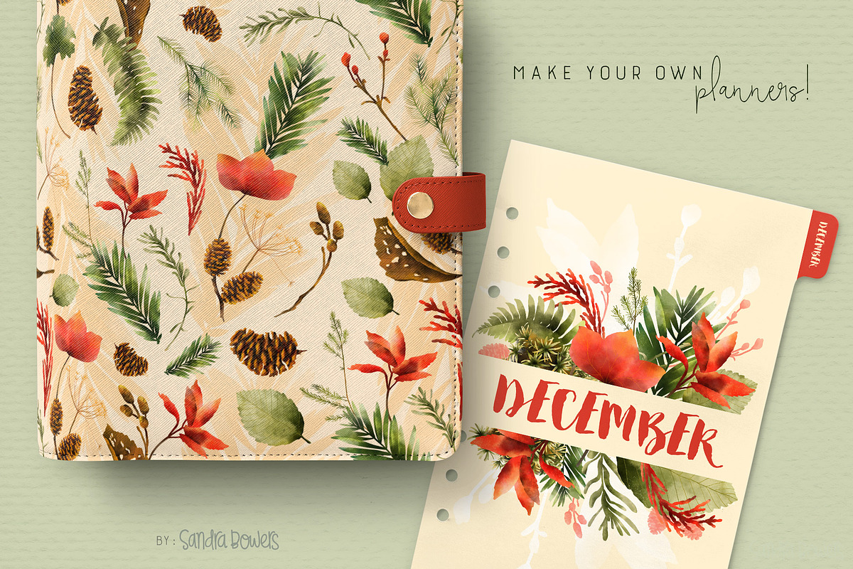 Botanical Forest - Brushes and Icons, an Illustration by Sandra Mejia (Photo 7 of 13)