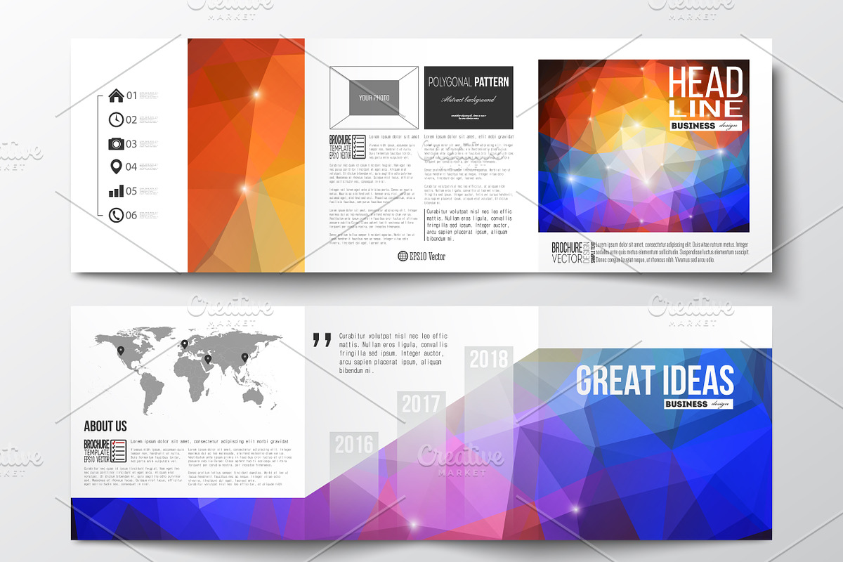 Bundle of 25 brochure templates, a Decorative Illustration by VectorShop (Photo 9 of 25)
