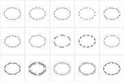100 Hand Drawn Wreaths and Frames 2, a Work Illustration by NatalieArtShop (Thumbnail 8 of 16)