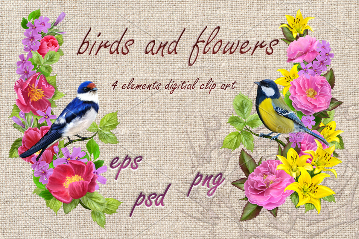 World of birds and flowers Part3, an Illustration by SokolovaSv (Photo 1 of 2)