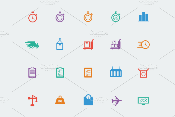 Logistics Transport Icons