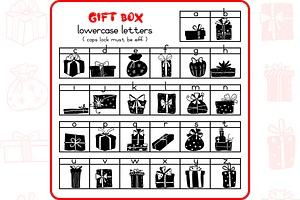 Gift Box Doodles - Dingbats Font