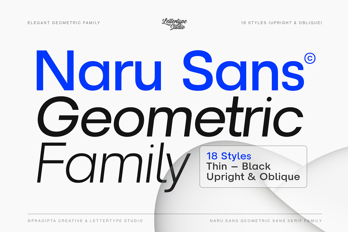 Naru – Geometric Branding Sans, a Sans Serif Font by Lettertype Studio (Photo 1 of 15)
