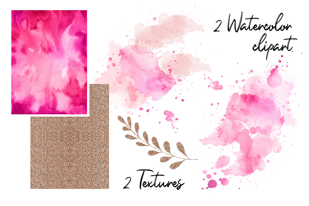Watercolor floral fashion clipart, an Illustration by KarinkaBU (Photo 5 of 9)