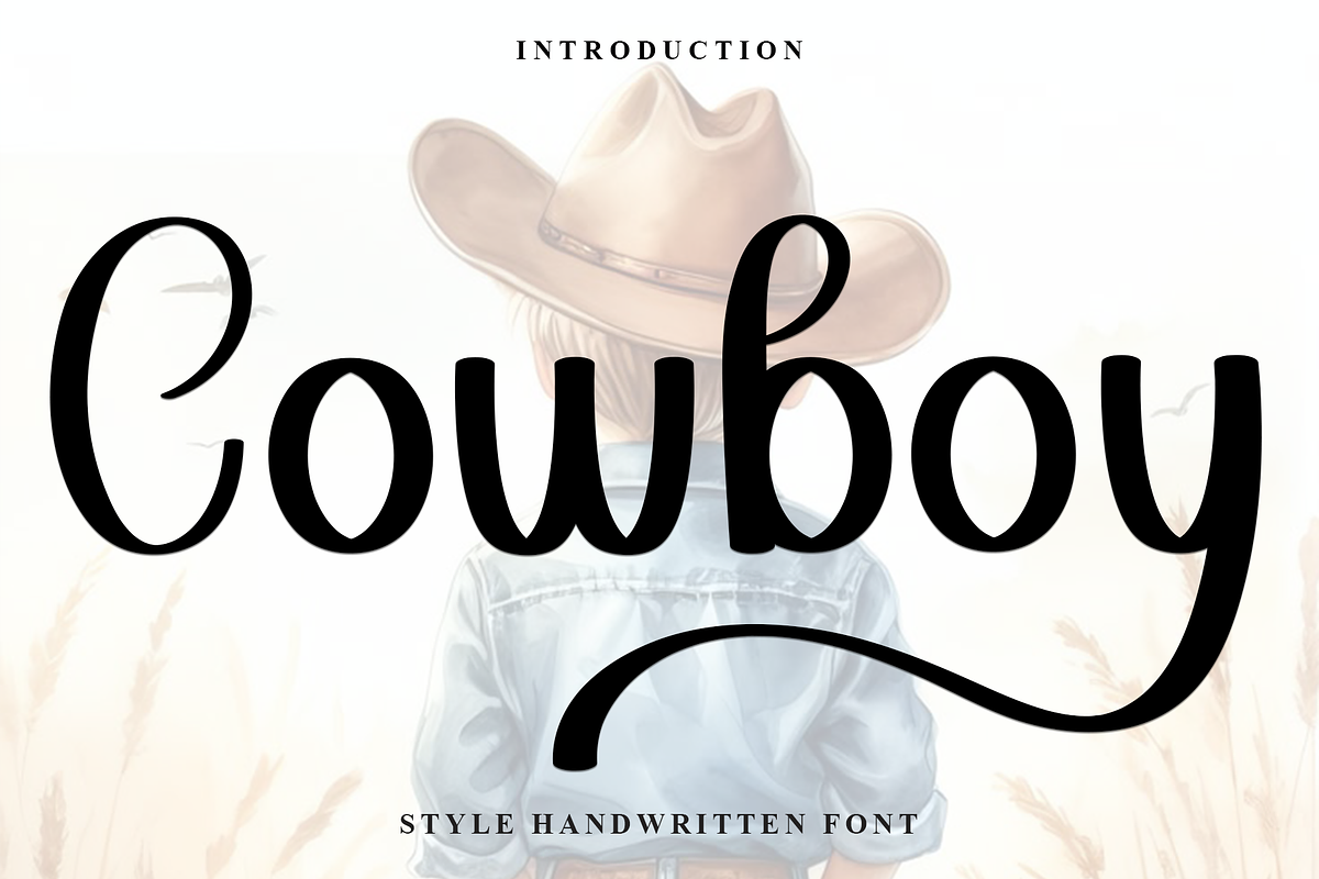 Cowboy, a Script Font by InermediaSTUDIO (Photo 1 of 7)