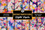 Abstract Painted Flowers Pattern, a Pattern Graphic by Creative Store (Thumbnail 1 of 5)