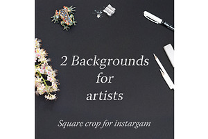 2 Black Backgrounds for Artists, a Mockup by Sunny Design