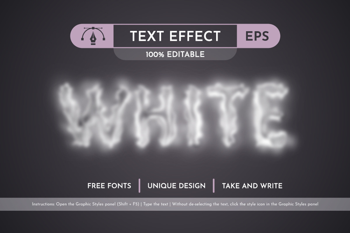 Smoke Editable Text Effect, a Layer Style Add-On by rwgusev (Photo 3 of 6)