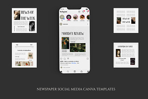 NEWSPAPER SOCIAL MEDIA CANVA PACK