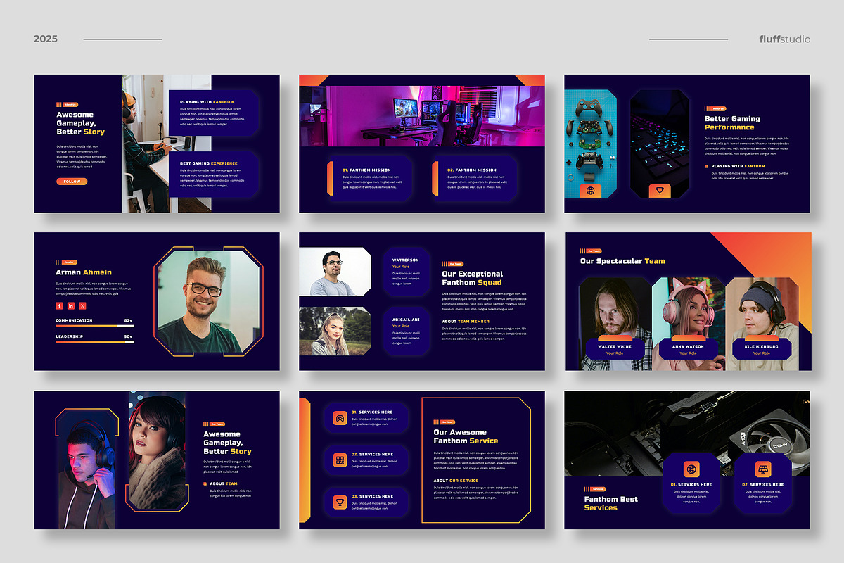 Gaming eSports Google Slides, a Presentation Template by fluffstudio (Photo 3 of 5)