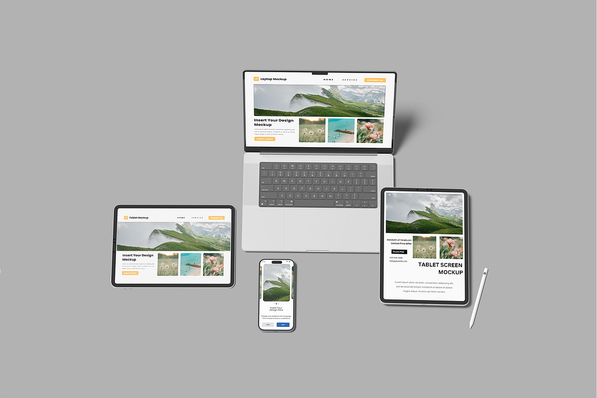 Realistic Multi Device Mockup, a Device Mockup by rizalamora (Photo 3 of 11)