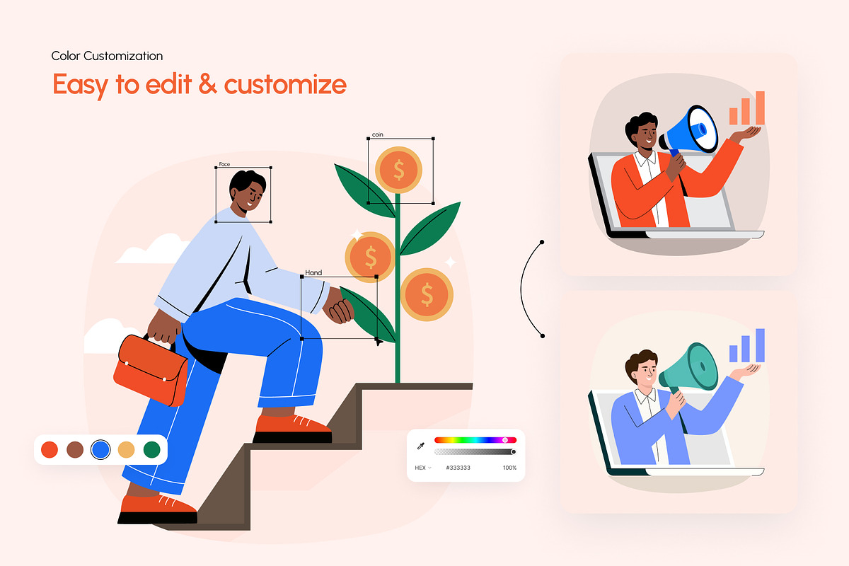 Skill Growth Illustration Art Set, a Finance Illustration by Creative Stall (Photo 3 of 9)