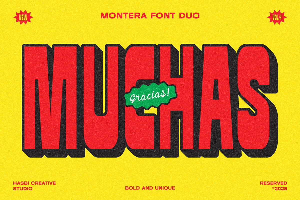Montera - Retro Bold Sans & Script, a Font by Hasbi Creative (Photo 13 of 13)