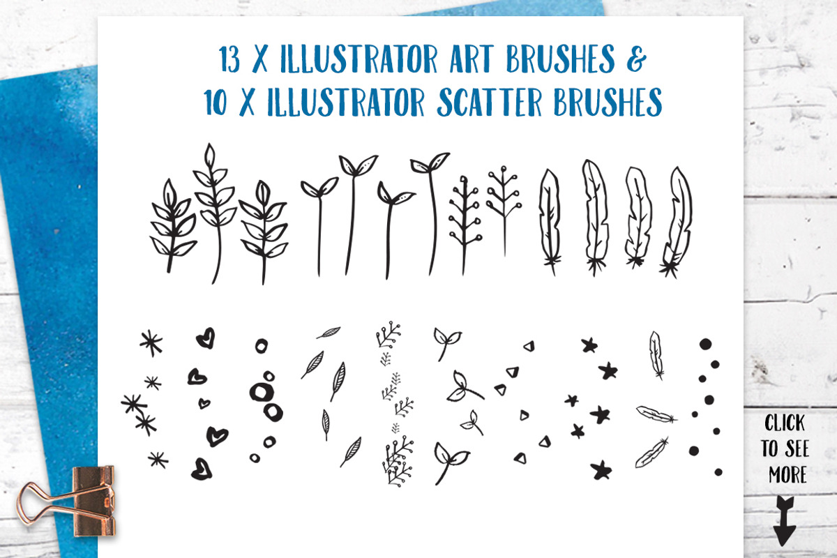 HandDrawn Mono Pattern & Brushes, a Pattern Graphic by The Indigo Hare (Photo 7 of 7)