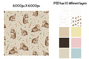 Rabbits & Carrots Repeat Pattern, a Pattern Graphic by Forest Lily (Thumbnail 2 of 11)