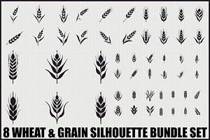 Wild Grass & Grain Vector Set, an Illustration by BIPLOB EXPERT