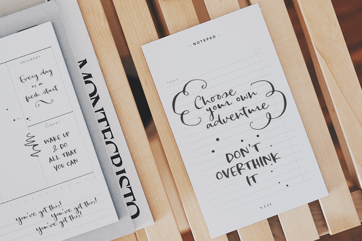 Smoke Signals script font and extras preview 4
