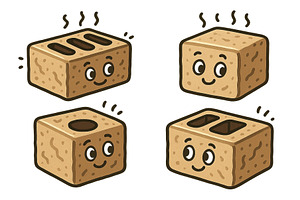 Cute animated characters of toasts, a Food Illustration by ZinetroN