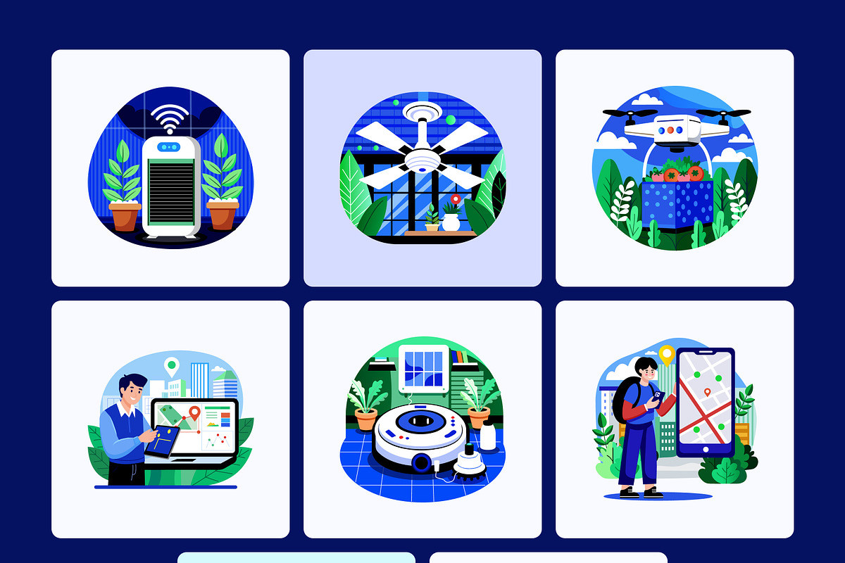 IOT Illustration Set, a Technology Illustration by Prosymbols (Photo 9 of 9)