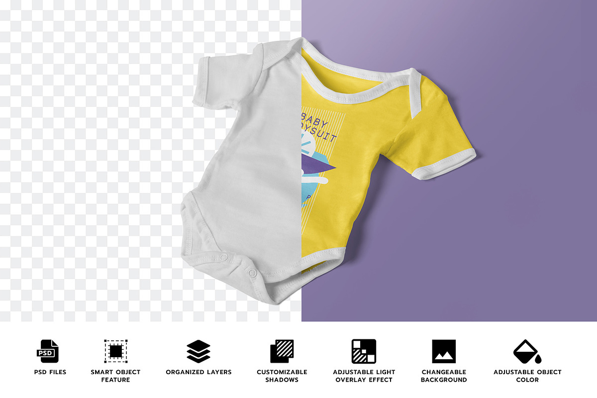 Baby Romper Mockup, a Product Mockup by PixelVoyager (Photo 2 of 8)