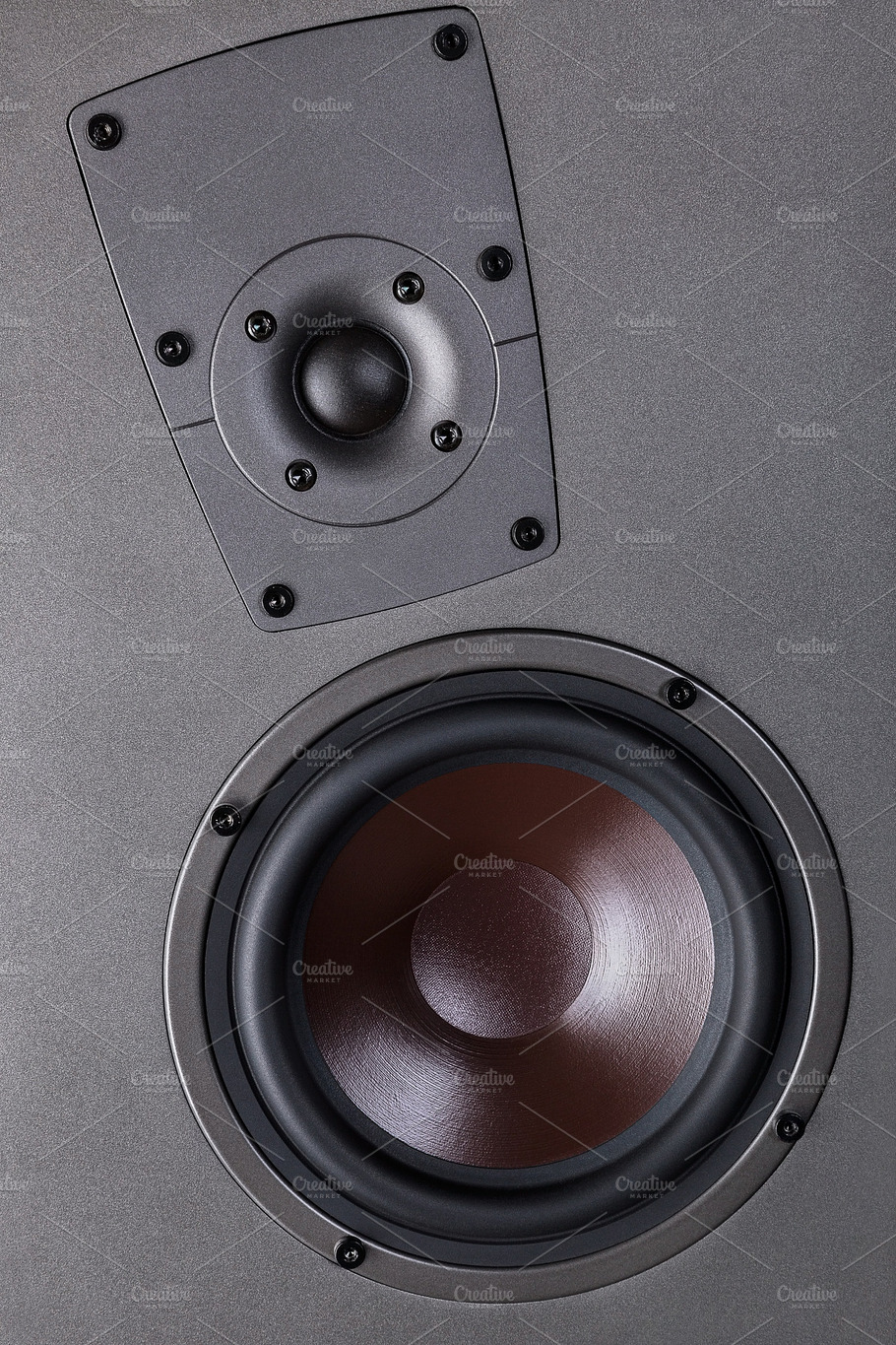 Audio Speaker Containing Isolated Tower And White
