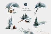 TOUCH OF SNOW Watercolor set, an Illustration by Lemaris (Thumbnail 2 of 11)