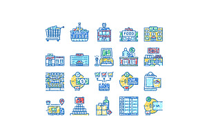 Purchases And Shopping set Icons, an Object Illustration by pikepicture