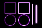 Neon Shapes & Frames, a Decorative Illustration by UoaHH (Thumbnail 2 of 2)