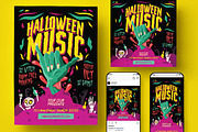 Halloween Rock Music Flyer, a Flyer Template by Creativestoree (Thumbnail 1 of 5)