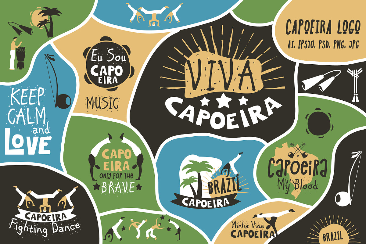 Capoeira Brazilian martial art logo, an Object Graphic by Kseniia Kuznetsova (Photo 2 of 6)