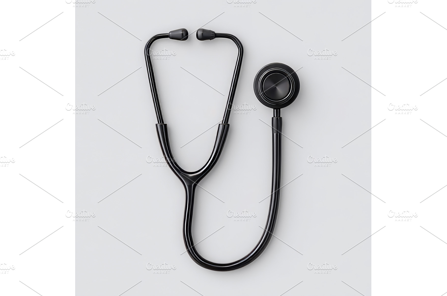 A stethoscope, viewed from the top, a Health & Medical Photo by ZinetroN