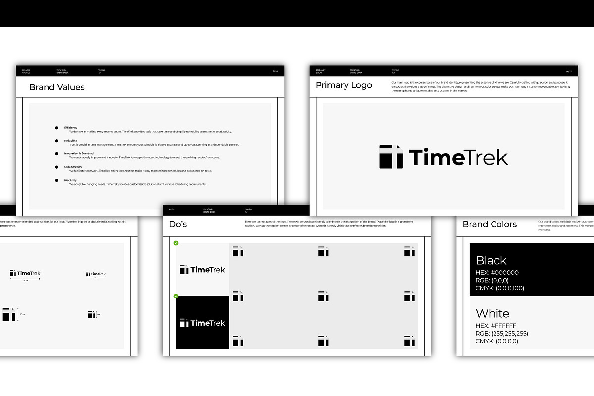 Black & White Brand Guideline, a Branding & Logo Template by Moody Designs (Photo 7 of 9)