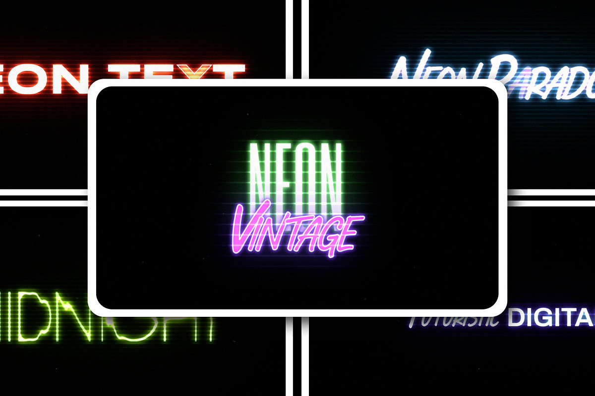 Neon Text Effect After Effect, a Social Media Template by Loin Studio (Photo 1 of 3)