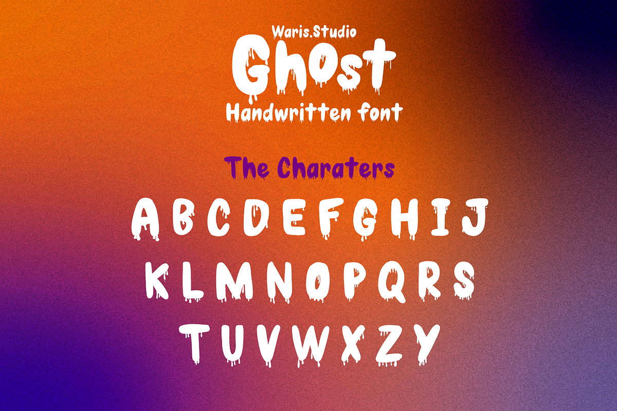 Ghost font+13 Halloween SVG Designs, a Handwritten Font by Waris Studio (Photo 10 of 10)