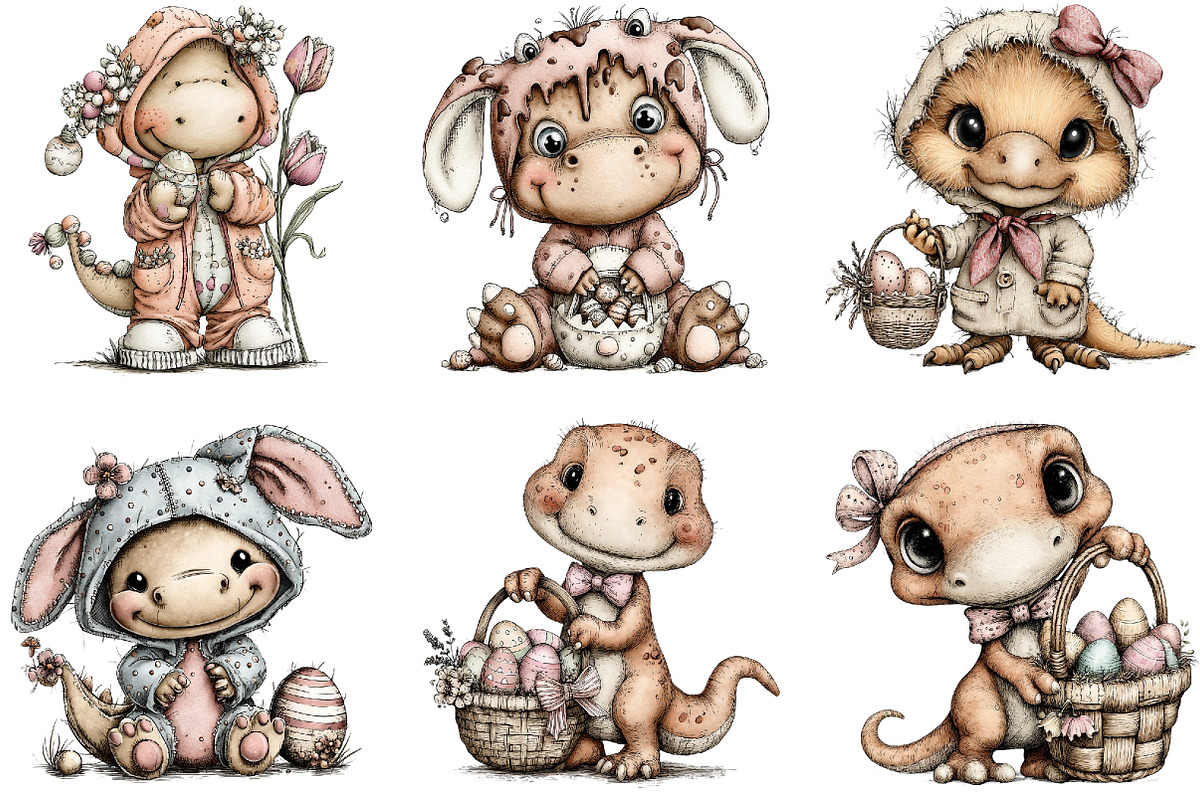 Whimsical Easter Animals Clipart, an Illustration by Sublimation Artist (Photo 7 of 7)