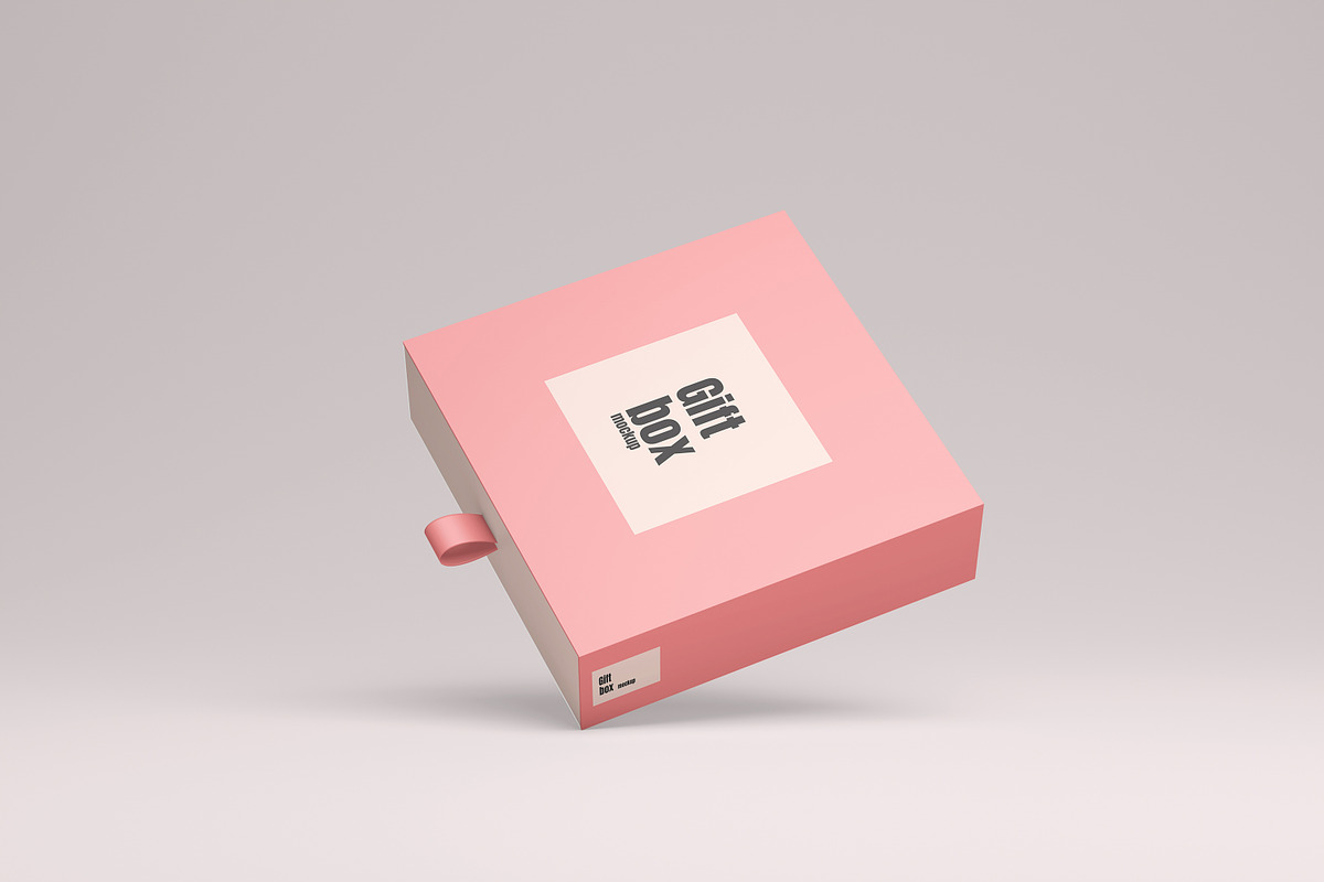 High-Quality Gift Box Mockup, a Packaging Mockup by swsi-studio (Photo 2 of 6)