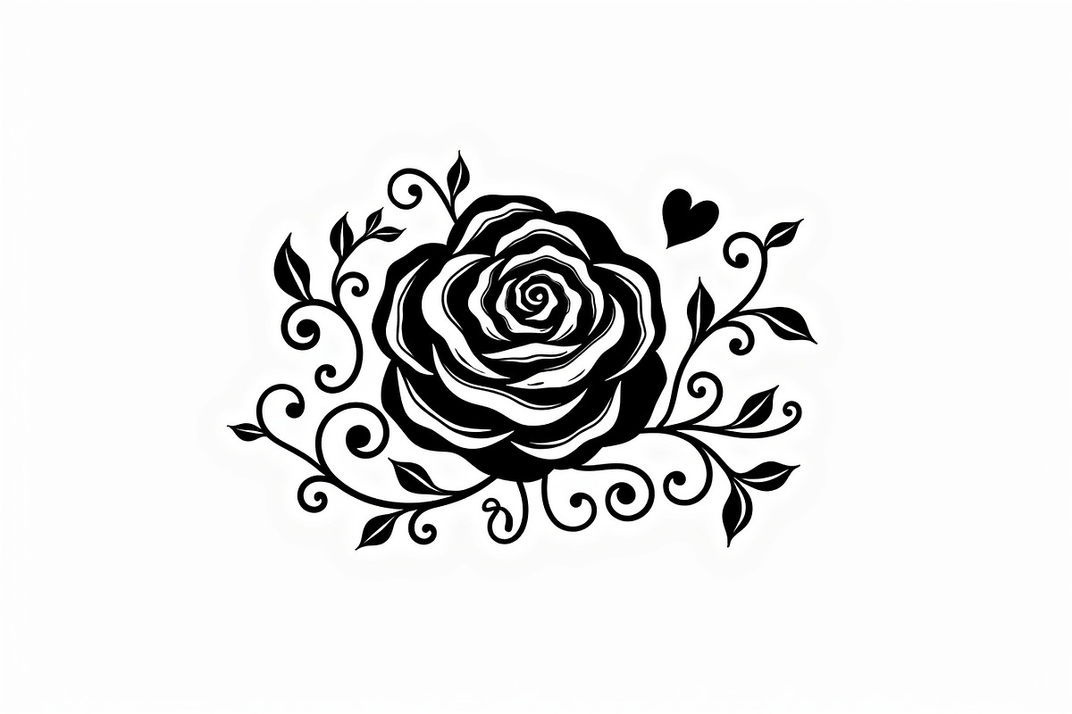 Floral Rose Silhouette Set, an Illustration by hafijul (Photo 4 of 9)